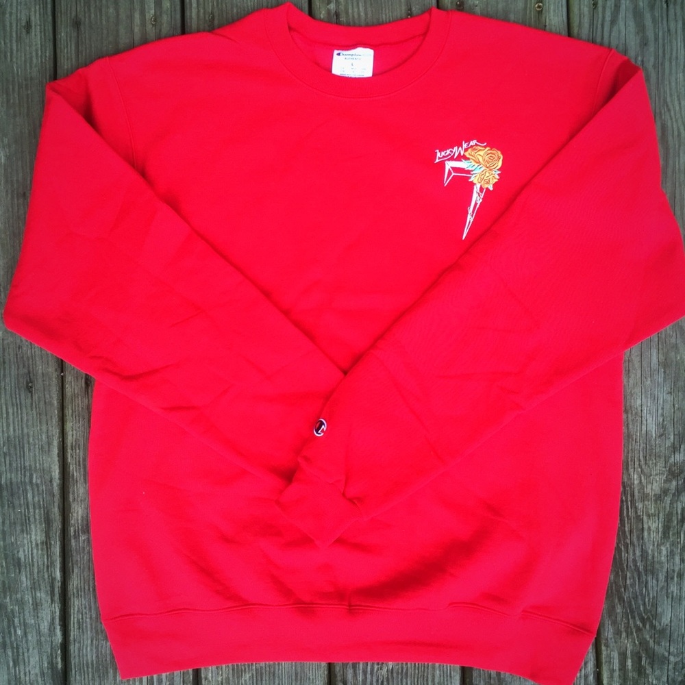 Lucky Rose Knit Crewneck 🥀